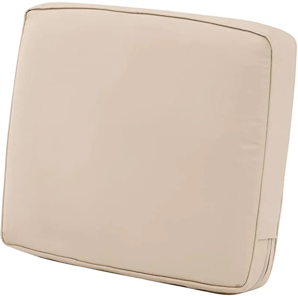 Outdoor Patio Cushion Cover, Water-Resistant Polyester Seat Slipcover, Square Replacement Cover in 12 Sizes and 3 Colors - product view 3