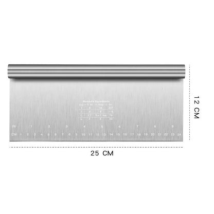 Stainless Dough Scraper with Graduated Scale, Pastry Cutter, Cream Smoother, 15 cm to 30 cm Baking Tool - product view 3