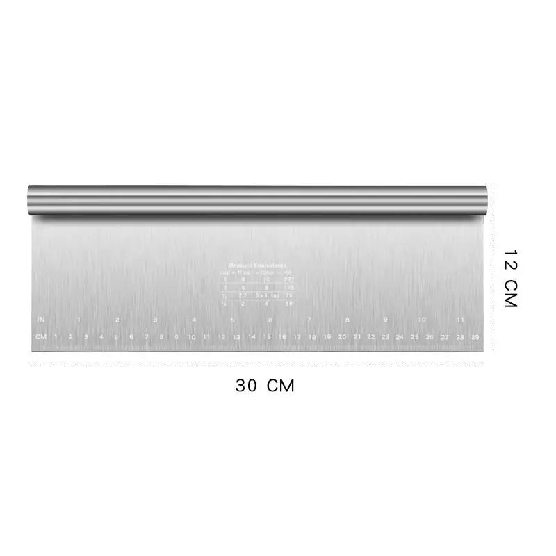 Stainless Dough Scraper with Graduated Scale, Pastry Cutter, Cream Smoother, 15 cm to 30 cm Baking Tool - product view 4