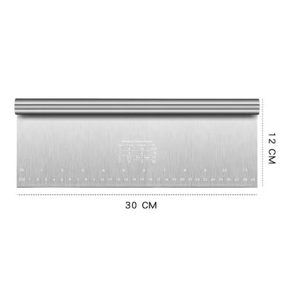 Stainless Dough Scraper with Graduated Scale, Pastry Cutter, Cream Smoother, 15 cm to 30 cm Baking Tool - product view 4