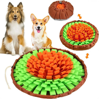 Snuffle Mat for Dogs, Interactive Fleece Foraging Puzzle for Slow Eating, Adjustable Drawstring, Color Options for Home or Travel - product view 2
