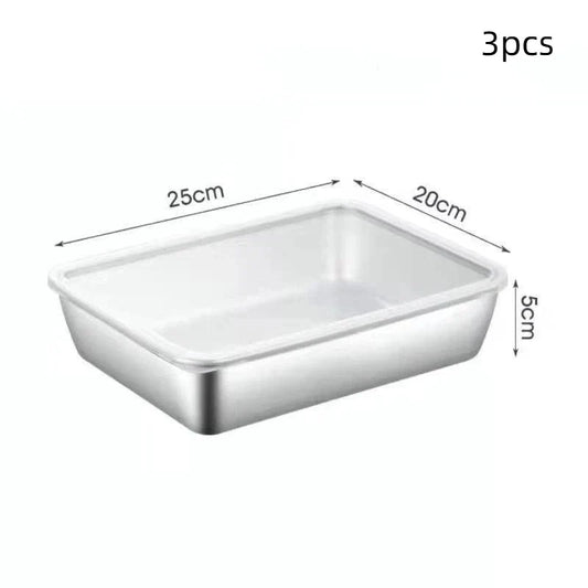 Stainless Steel Food Storage Container, 1.6L Airtight Leakproof Meal Prep Box for Fridge, Freezer and Oven - product view 1