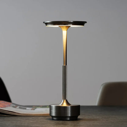 Rechargeable Aluminum Table Lamp, Touch Control, 3 Color Temperatures, Stepless Dimming, 3W Cordless LED Bedside Light - product view 5