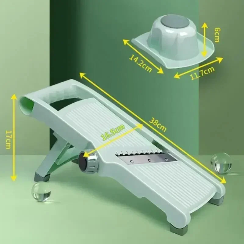 Adjustable Mandoline Slicer, Stainless Steel Vegetable and Fruit Cutter with Adjustable Knob for Potatoes and Lemons - product view 1