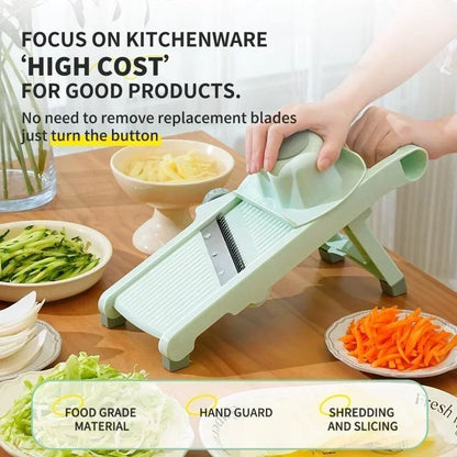 Adjustable Mandoline Slicer, Stainless Steel Vegetable and Fruit Cutter with Adjustable Knob for Potatoes and Lemons - product view 3
