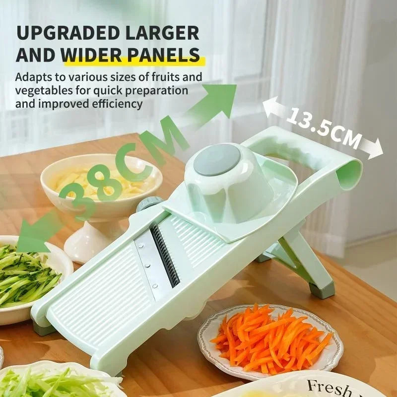 Adjustable Mandoline Slicer, Stainless Steel Vegetable and Fruit Cutter with Adjustable Knob for Potatoes and Lemons - product view 5