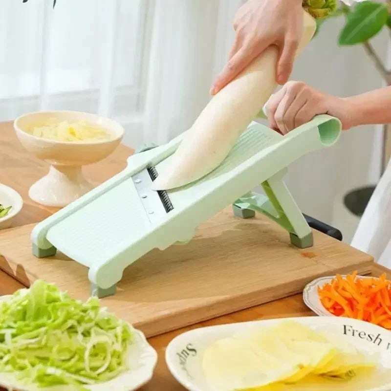 Adjustable Mandoline Slicer, Stainless Steel Vegetable and Fruit Cutter with Adjustable Knob for Potatoes and Lemons - product view 6