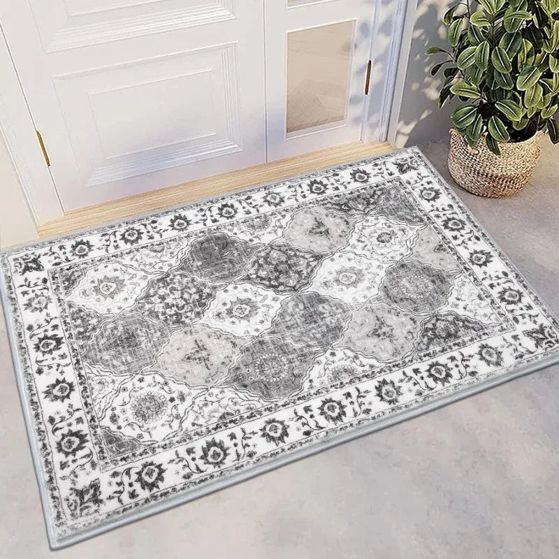 Geometric Welcome Mat, Modern Polyester Doormat with Anti-Slip, Fade-Resistant Machine-Made Floor Rug for Home Entryways - product view 6