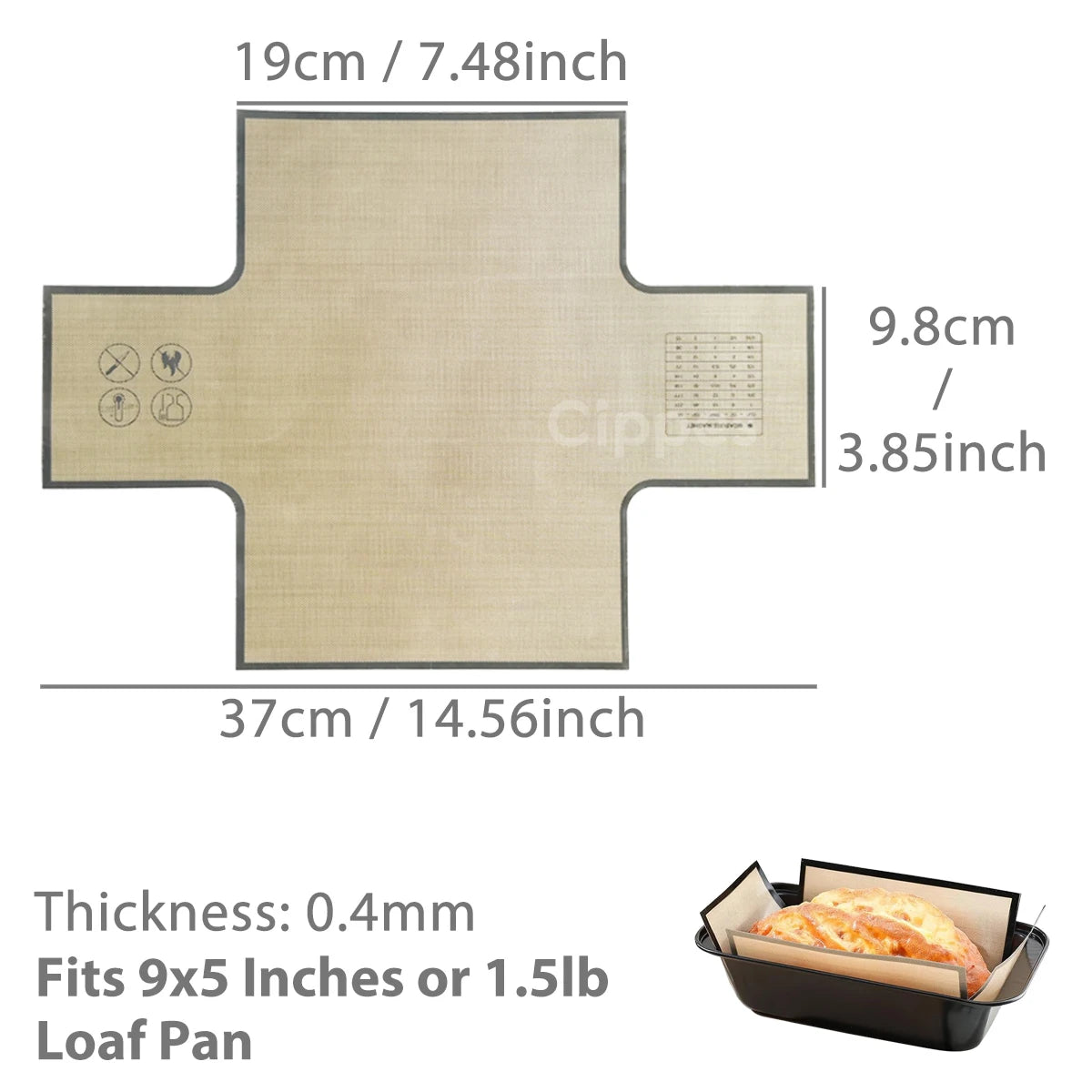 reusable baking mat - product view 2