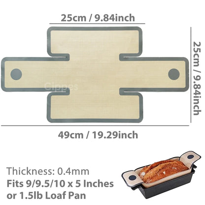 Reusable Silicone Baking Mat Liner, Nonstick Loaf Pan Insert with Extended Handles, Leak-Resistant, Heat Resistant to 480°F - product view 4