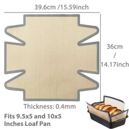 Reusable Silicone Baking Mat Liner, Nonstick Loaf Pan Insert with Extended Handles, Leak-Resistant, Heat Resistant to 480°F - product view 5