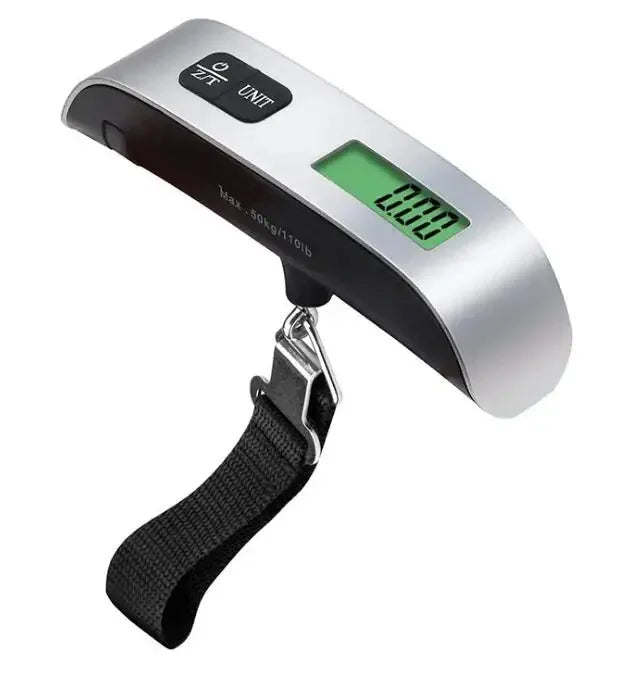 Digital Luggage Scale, 50 kg/110 lb Hanging Baggage Weigher, LCD Display, Tare and Zero, Temperature Sensor, CR2032 Not Included - product view 1