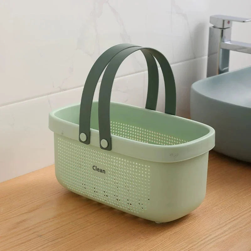 Plastic Storage Basket with Handle, Reusable Multi-Use Pantry Organizer Bin for Kitchen, Bathroom, Dorm and Bedroom - product view 2