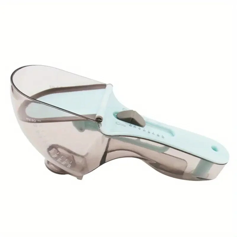 Adjustable Measuring Spoon, Plastic Sliding Scale, 5–30 ml or 30–130 ml for Cooking and Baking - product view 1