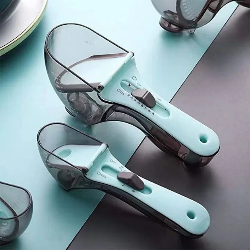 Adjustable Measuring Spoon, Plastic Sliding Scale, 5–30 ml or 30–130 ml for Cooking and Baking - product view 3