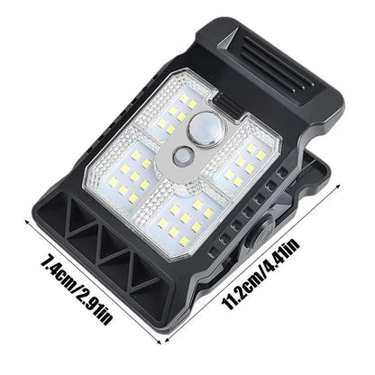 Clip-On Solar Motion Sensor Light, Portable Outdoor LED or COB Emergency Lamp, Weather-Resistant ABS for Garage, Yard and Camping - product view 2