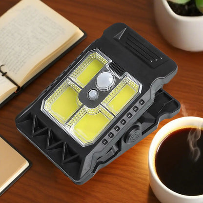 Clip-On Solar Motion Sensor Light, Portable Outdoor LED or COB Emergency Lamp, Weather-Resistant ABS for Garage, Yard and Camping - product view 3