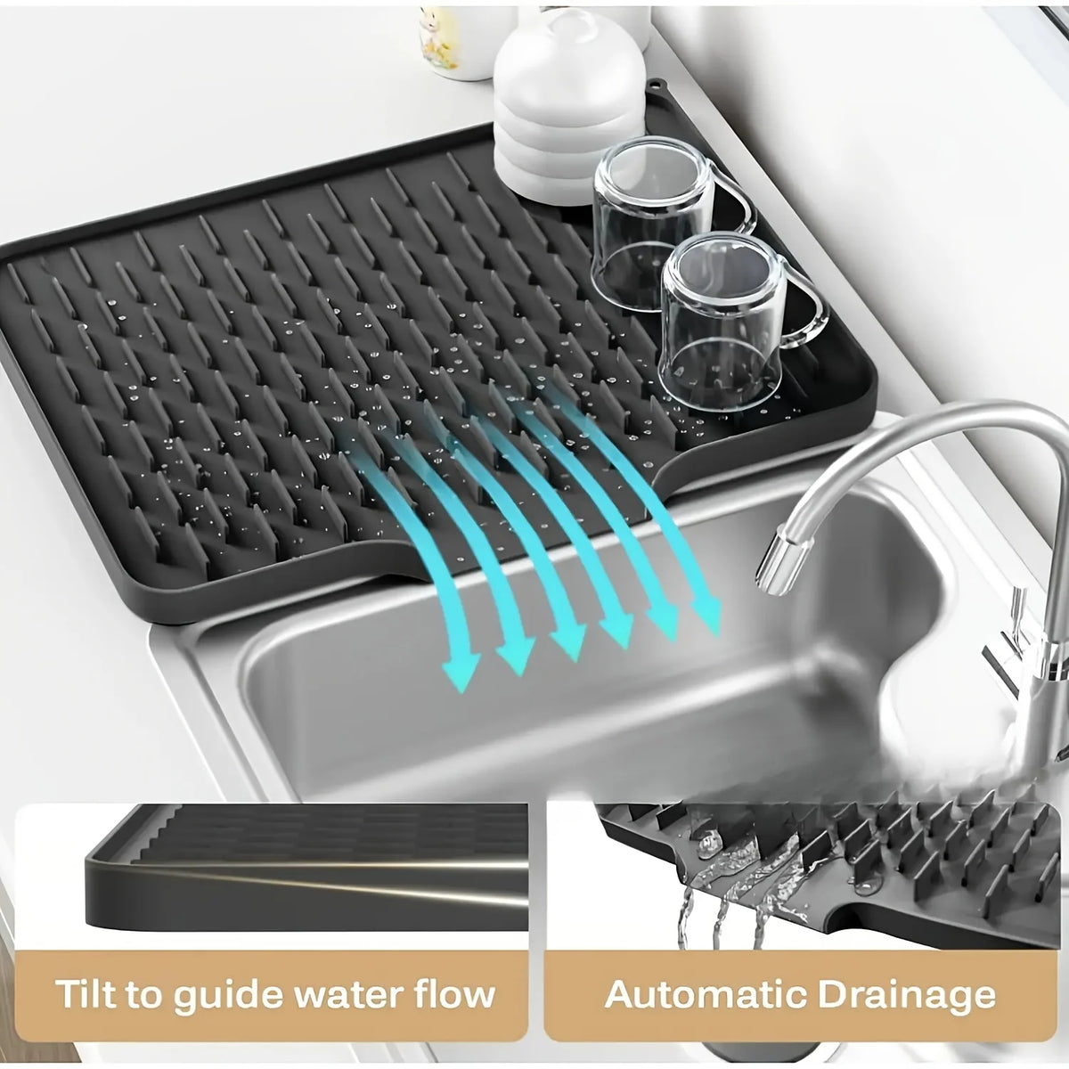 silicone dish drying mat - product view 3