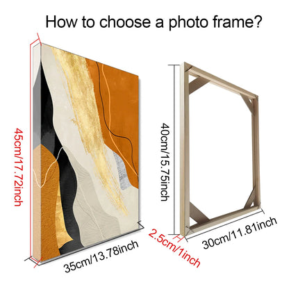 DIY Solid Wood Picture Frame Kit, Modern Rectangular Wall Frame for Canvas Art and Posters, 13 Size Options - product view 2