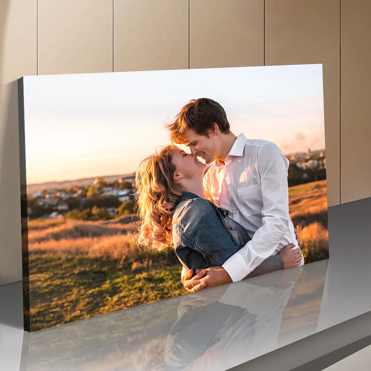 DIY Solid Wood Picture Frame Kit, Modern Rectangular Wall Frame for Canvas Art and Posters, 13 Size Options - product view 3