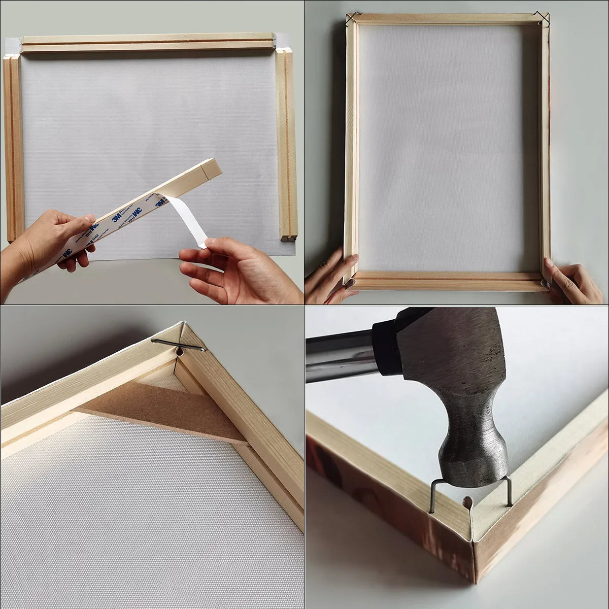 DIY Solid Wood Picture Frame Kit, Modern Rectangular Wall Frame for Canvas Art and Posters, 13 Size Options - product view 6