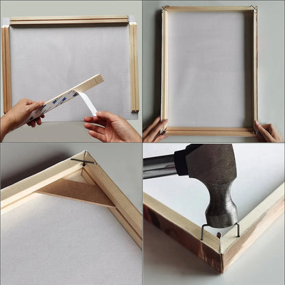 DIY Solid Wood Picture Frame Kit, Modern Rectangular Wall Frame for Canvas Art and Posters, 13 Size Options - product view 6