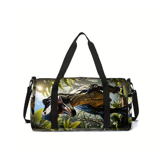 Dinosaur Print Duffel Bag, Large-Capacity Cartoon Travel Bag, 45 × 22 × 24 cm, Lightweight 0.29 kg Design - product view 1