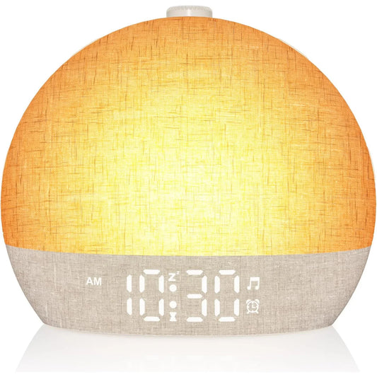 Circular Color-Changing LUMINOVA Alarm Clock, Single-Face Design for Bedroom Nightstands and Home Décor - product view 1