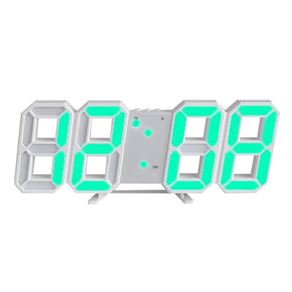 LED Digital Wall Clock, 3D Luminous Acrylic Square Display, Tabletop Mount, Adjustable Brightness, Modern Home Décor - product view 3