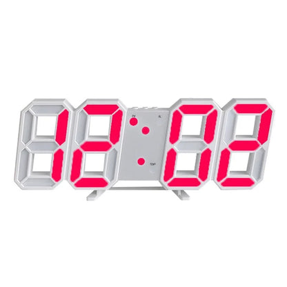 LED Digital Wall Clock, 3D Luminous Acrylic Square Display, Tabletop Mount, Adjustable Brightness, Modern Home Décor - product view 5