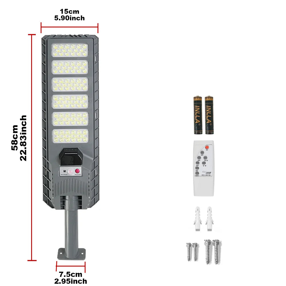 Solar Motion Light, 167 LED Outdoor Lamp with Remote Control, 320° Lighting, ABS Body for Garden and Garage - product view 2