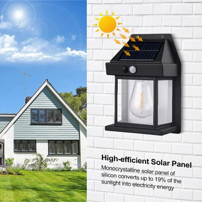 Solar Wall Light, PIR Motion Sensor, Auto Dusk-to-Dawn, 6–12 Hour Runtime, IP65 Outdoor Porch Lamp - product view 3