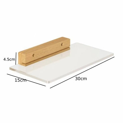 Floating Wall Shelf, Wood Display Shelf with Invisible Bracket, 40x15x1.5cm Wall-Mounted Storage for Books and Décor - product view 2