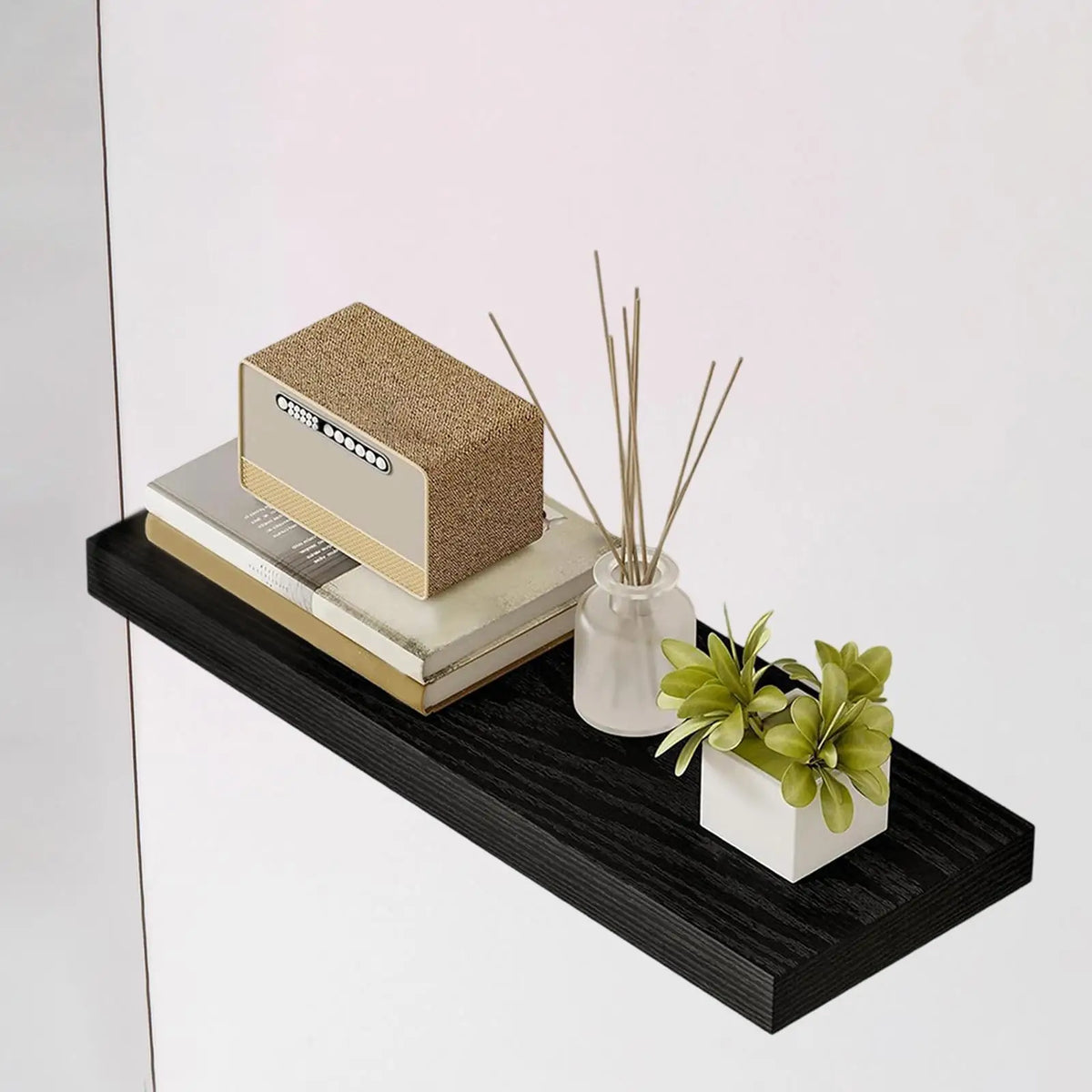 Floating Wall Shelf, Wood Display Shelf with Invisible Bracket, 40x15x1.5cm Wall-Mounted Storage for Books and Décor - product view 5