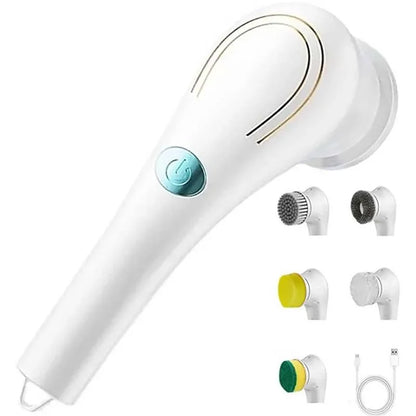 USB Rechargeable Electric Spin Scrubber, 18,000 RPM IPX7 Waterproof Cleaner with 5 Brush Heads - product view 1