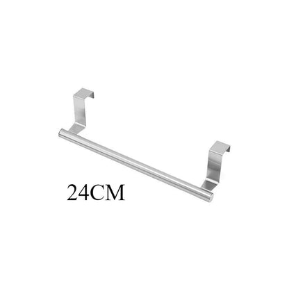 Over Door Drying Rack, Stainless Steel Towel Bar for Bathroom and Kitchen, 24 or 36 cm, Silver or Black - product view 2