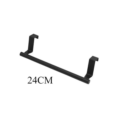 Over Door Drying Rack, Stainless Steel Towel Bar for Bathroom and Kitchen, 24 or 36 cm, Silver or Black - product view 3