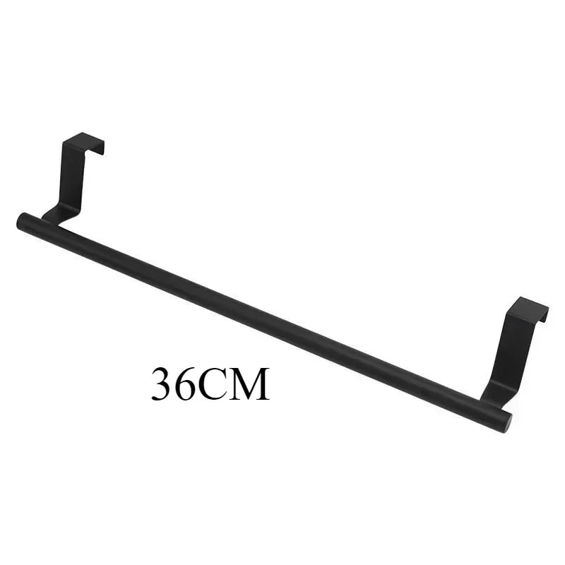 Over Door Drying Rack, Stainless Steel Towel Bar for Bathroom and Kitchen, 24 or 36 cm, Silver or Black - product view 4