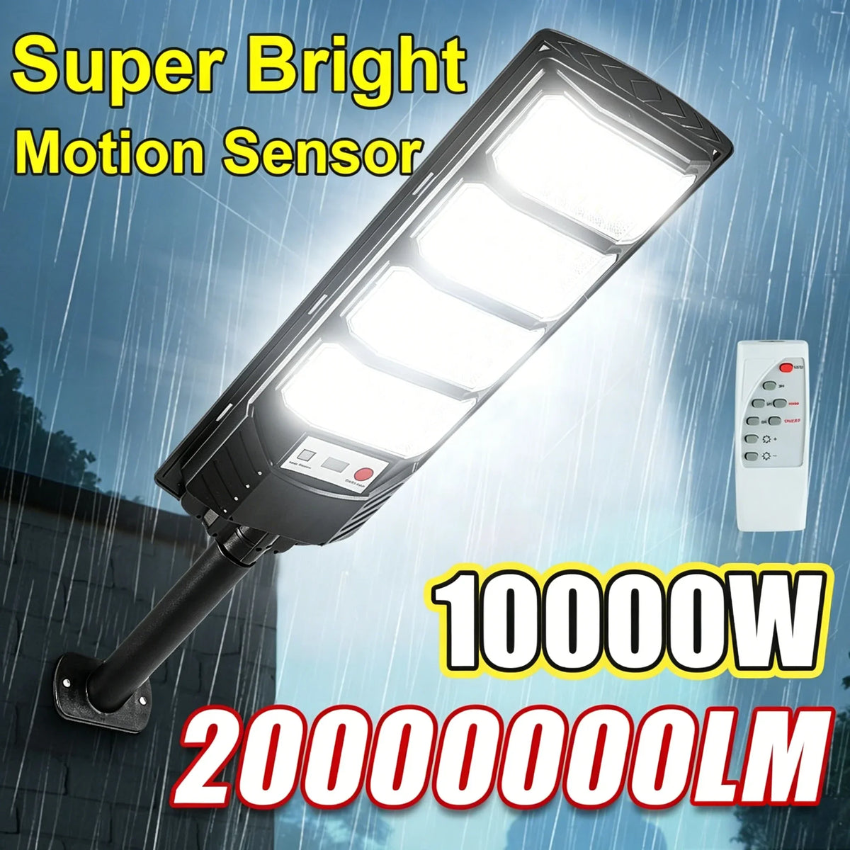 Solar Outdoor Spotlights, Remote-Controlled LED Motion Sensor Garden Lights with ABS Body, Four Sizes and Wide-Area Illumination - product view 5