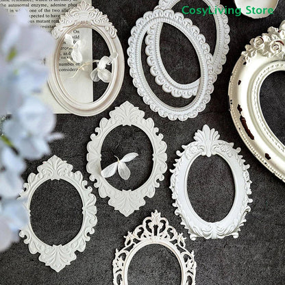 Retro Relief Collage Frames, Resin Irregular Classic-Style Embellishments in 3 Decorative Options for Scrapbooking and Journaling - product view 5