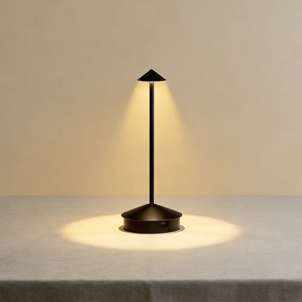 Rechargeable Table Lamp, Touch Control, Dimmable LED, 5V Alloy Body, Brown, Black, Gold or White for Desk and Study - product view 2