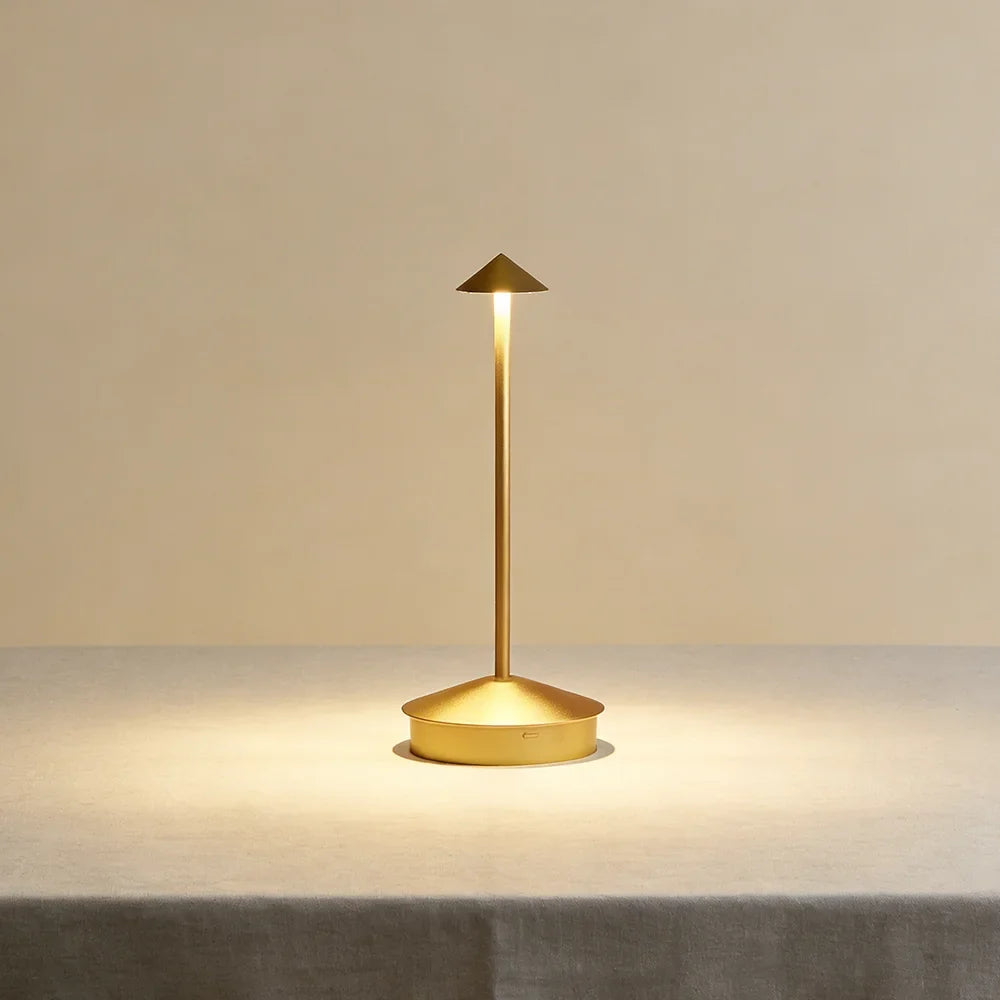 Rechargeable Table Lamp, Touch Control, Dimmable LED, 5V Alloy Body, Brown, Black, Gold or White for Desk and Study - product view 3