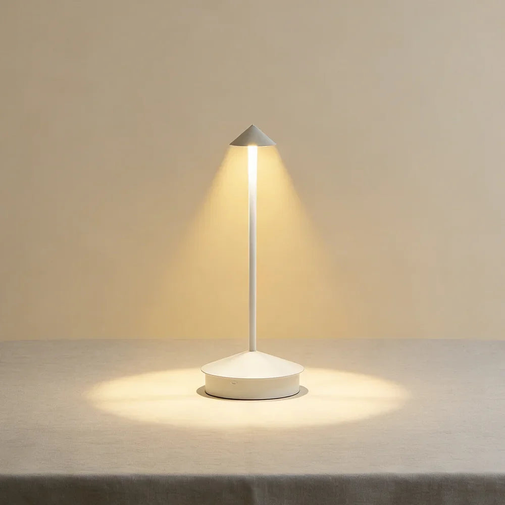 Rechargeable Table Lamp, Touch Control, Dimmable LED, 5V Alloy Body, Brown, Black, Gold or White for Desk and Study - product view 4