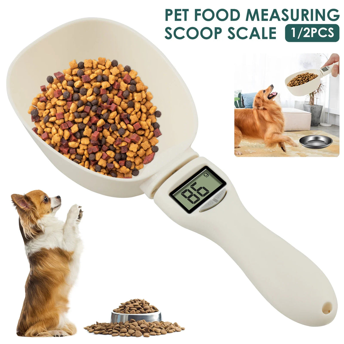 Adjustable Digital Measuring Spoon, LCD Electronic Scale, 800 g Capacity, 1 g Accuracy, g oz ml Cup Units - product view 2