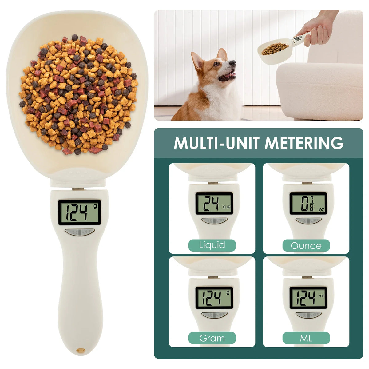 Adjustable Digital Measuring Spoon, LCD Electronic Scale, 800 g Capacity, 1 g Accuracy, g oz ml Cup Units - product view 4