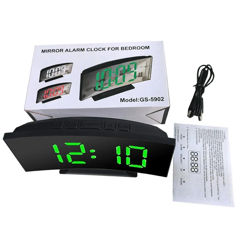 Digital LED Alarm Clock with Temperature Display, Adjustable Brightness, 12/24-Hour Format and Multiple Light Options for Bedroom - product view 2
