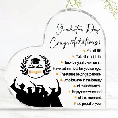 Acrylic Graduation Gift, Retro Plastic Keepsake Ornament for Master’s or Doctorate Graduation Display and Celebration - product view 1