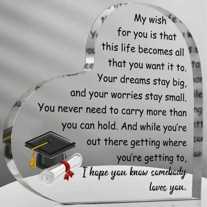Acrylic Graduation Gift, Retro Plastic Keepsake Ornament for Master’s or Doctorate Graduation Display and Celebration - product view 2
