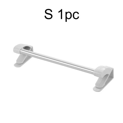Over-Door Towel Rack, Contemporary Stainless Steel Single Bar, Assembly Design in S or L for Bathroom and Kitchen - product view 1