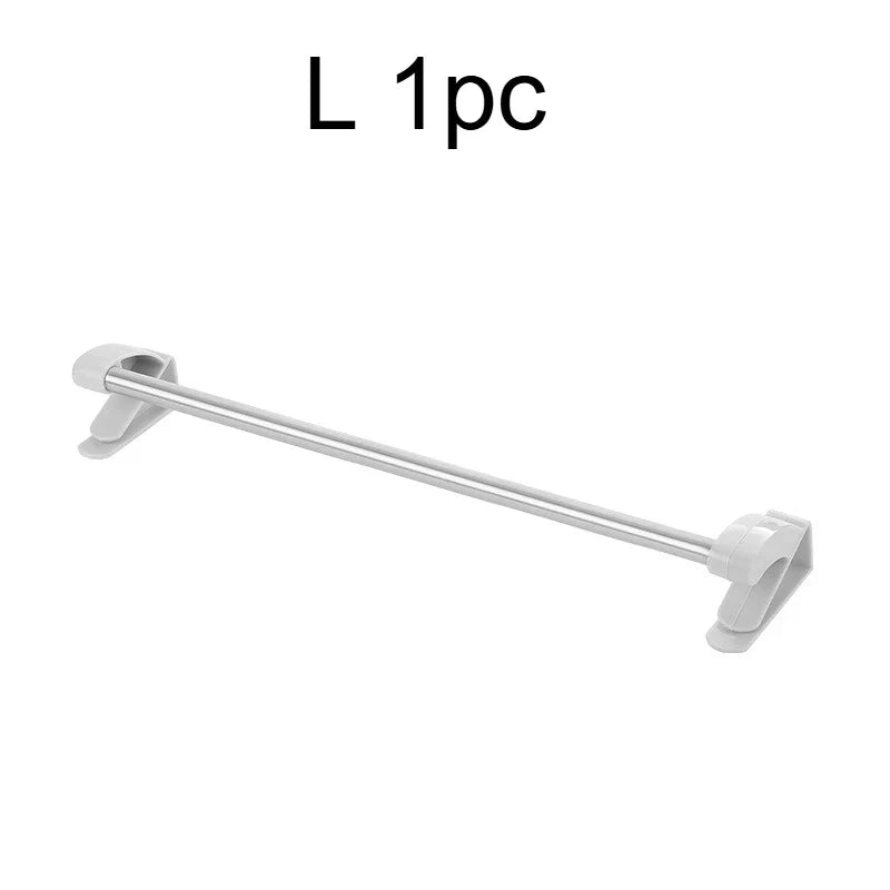 Over-Door Towel Rack, Contemporary Stainless Steel Single Bar, Assembly Design in S or L for Bathroom and Kitchen - product view 2